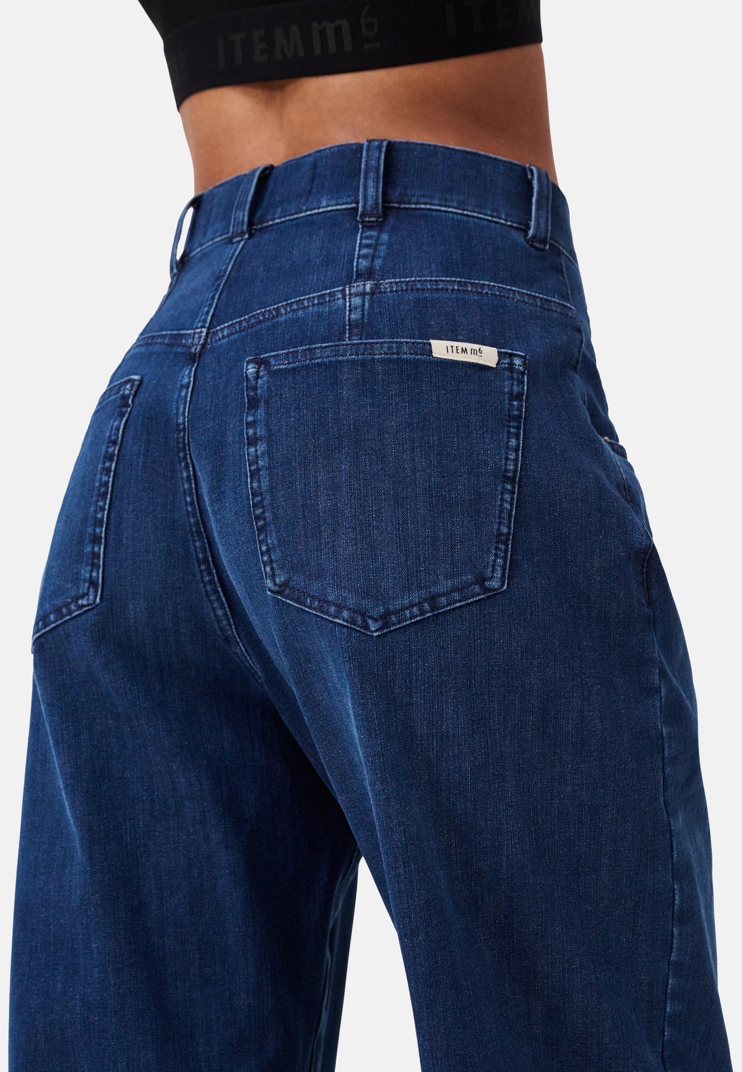 Relaxed Denim High Rise Pants