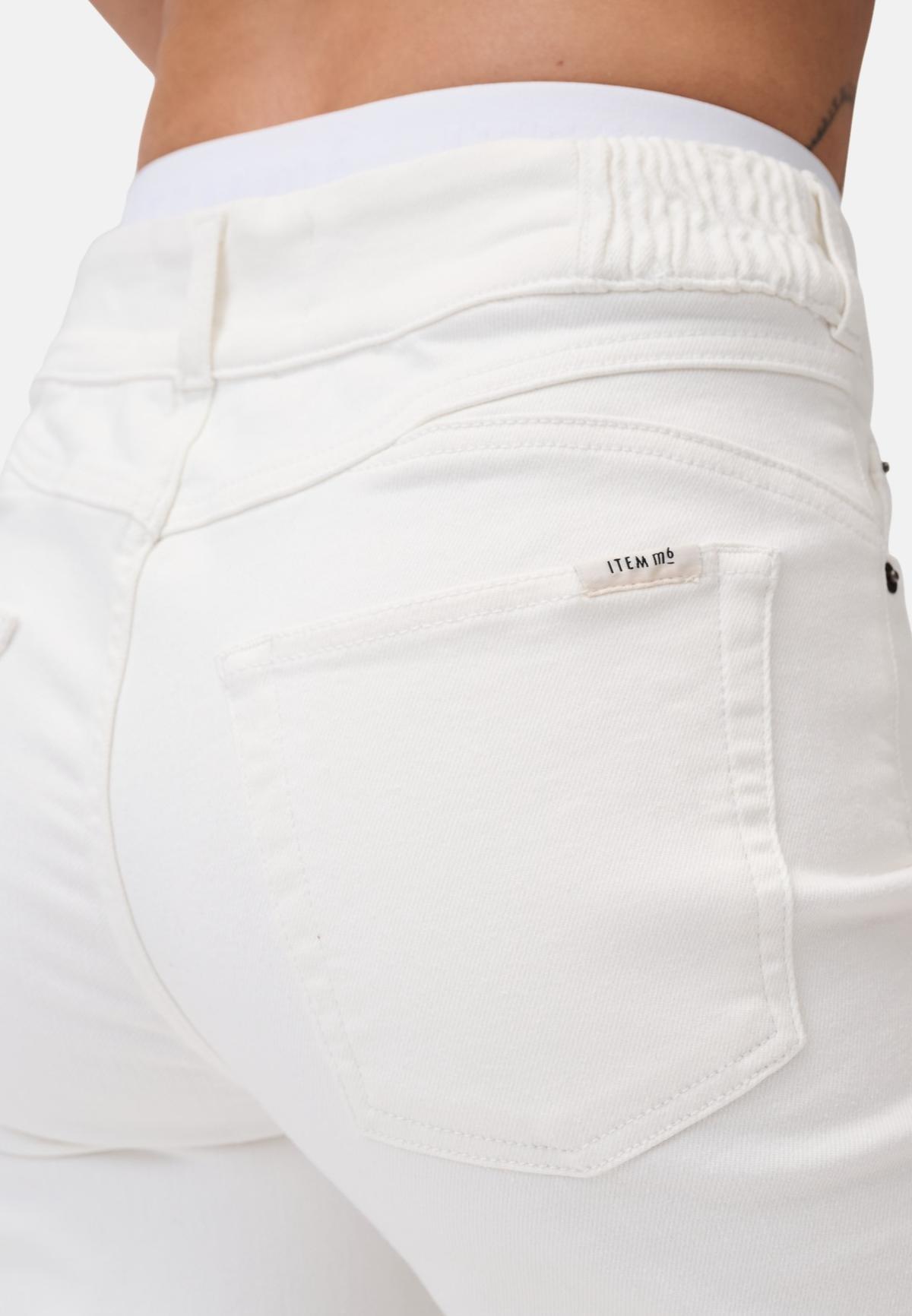 Cropped High Rise Denim Pants