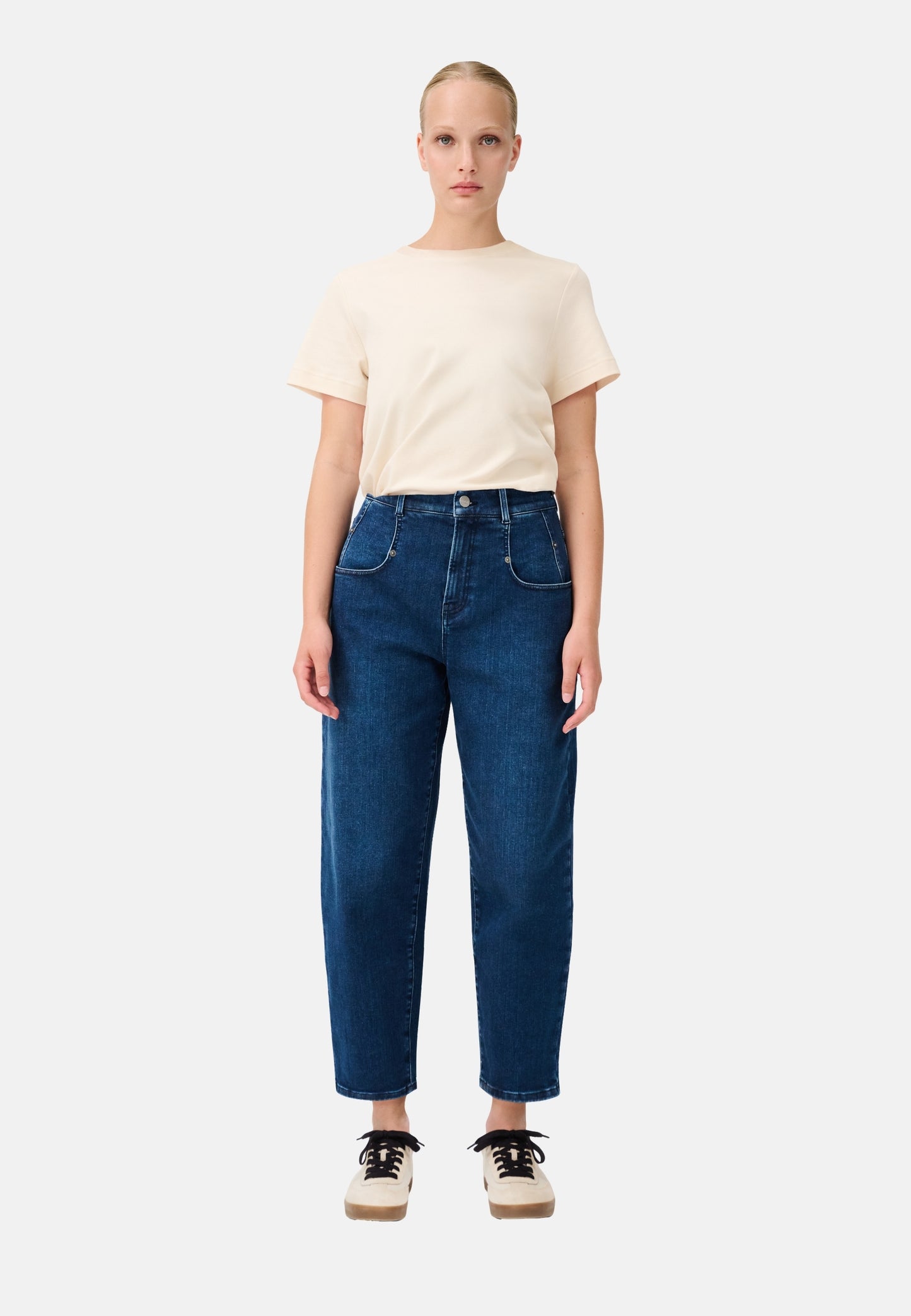 Relaxed Denim High Rise Pants