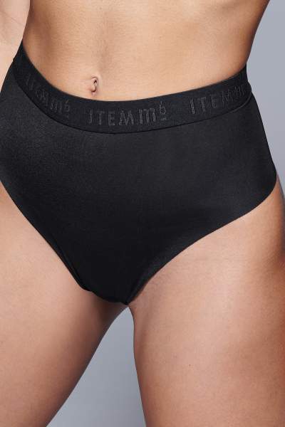 ITEM m6 S‚0-4 / Black All Mesh Brazilian Brief
