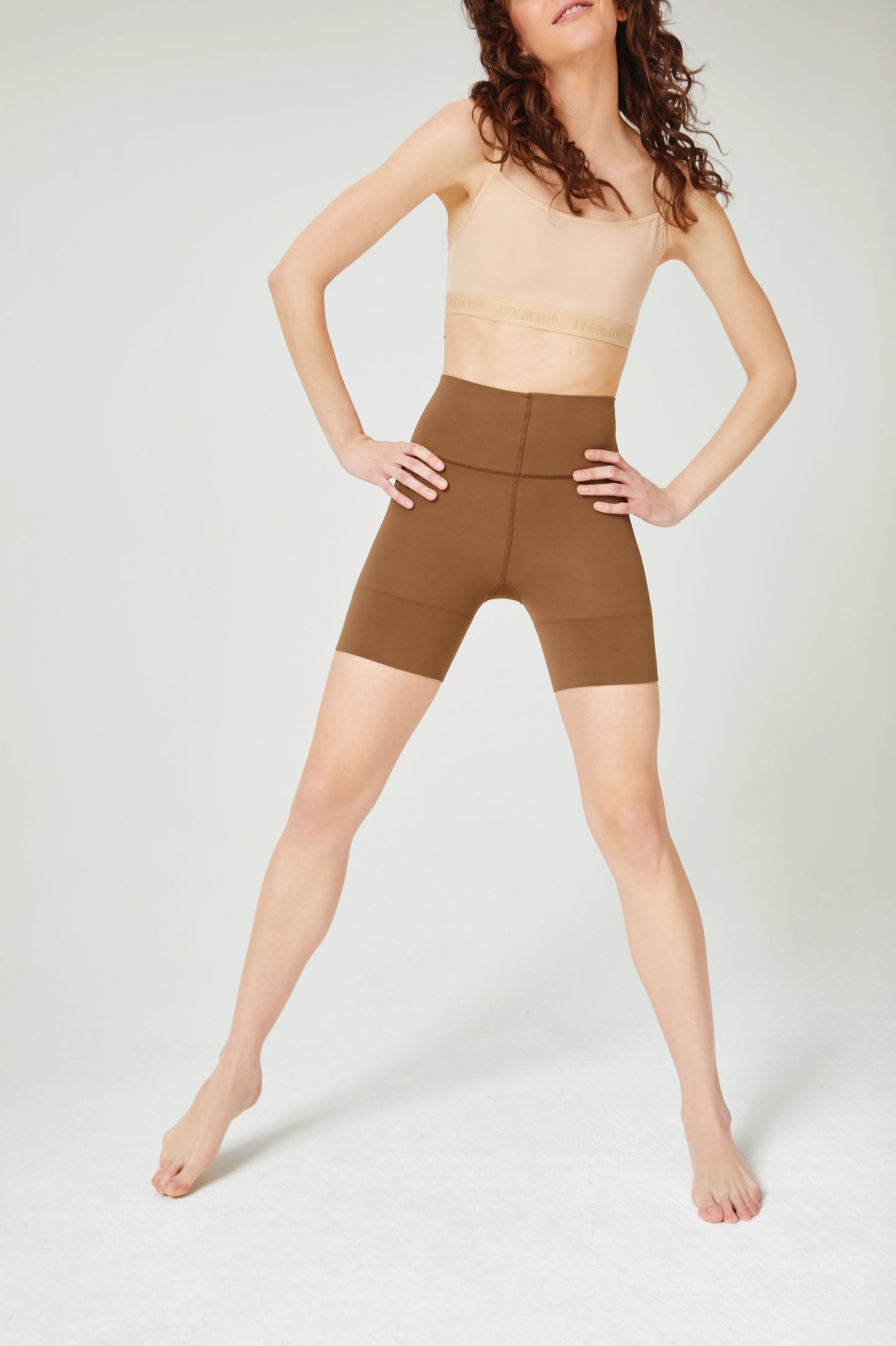 ITEM m6 Small‚0-4 / Milk Chocolate Mid Rise Beauty Shaper Shorts