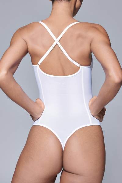 ITEM m6 All Mesh Shape Thong Bodysuit