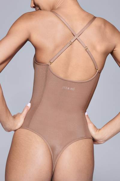 ITEM m6 All Mesh Shape Thong Bodysuit