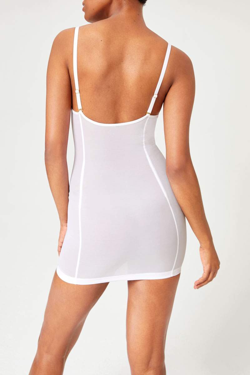 All Mesh Shaping Slip Dress